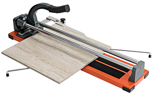 COSTWAY Coupe-carreaux Professionnel 61 cm à Roue en Carbure de Tungstène | Coupe-porcelaine manuel avec échelle amovible, 40,5 cm en diagonale, pour une découpe lisse et durable