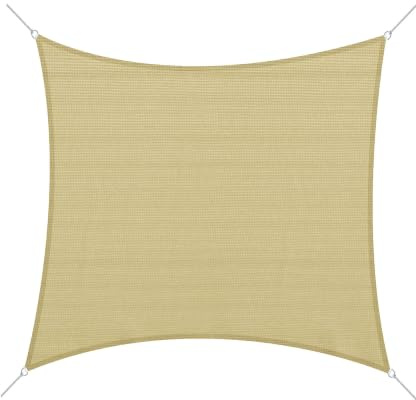Outsunny Tenda Parasole Quadrata UV 95% per Esterni 360x360 cm | in HDPE Traspirante