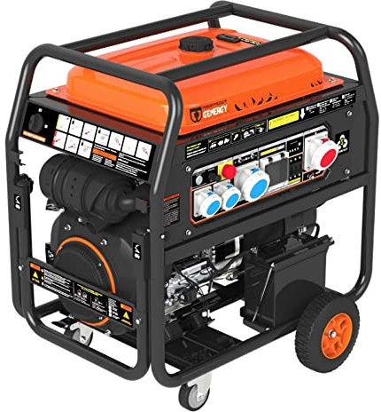 GENERGY GENERGY by Tools.de - Generador de energía de gasolina (15 kVA, 12.000 W, 12 kW, SVR, regulación inteligente de voltios, 400 V, 230 V, arranque electrónico, 72 dBA 7 Mts LpA)