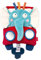 SIGIKID 42516 Aktiv-Spieltuch Elefant PlayQ Mädchen und Jungen Babyspielzeug empfohlen ab 6 Monaten blau/rot