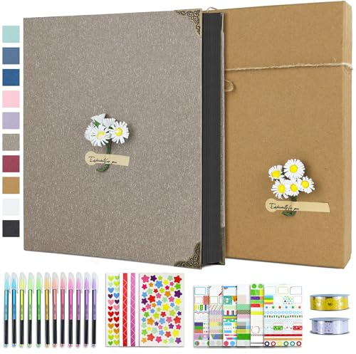 Vienrose Fotoalbum zum Selbstgestalten 21x41 cm, DIY Fotobuch