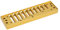 Mundharmonika Kamm 10 Loch Blues Harp Comb Part für SP20 Aluminiumlegierung Mundharmonika Zubehör Feinpolieren Mundharmonika Zubehör(Golden)