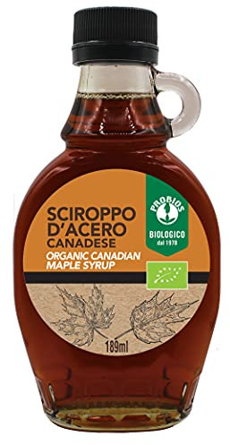 Sciroppo d'acero canadese biologico Probios - Sciroppo d'acero senza glutine - Perfetto per pancake, dessert - 189 ml