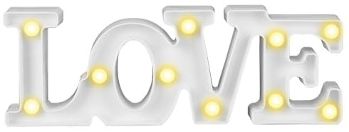 HERCHR Love Neon Sign,Wedding Sign Decorative LED Illuminated Letter Lights Light up Letters LED Love Night Lights Decor Battery Lamp Marquee for Home Party Birthday Wedding Bar Decoration