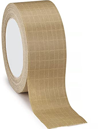 UNIVERS GRAPHIQUE 12 Ruban Adhésif Kraft Armé Résistant 50 mm x 50 mètres rouleau emballage adhésif recyclable Ecologique Biodégradable