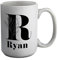 Shopagift Personalised Alphabet - R White 15oz Large Mug Cup