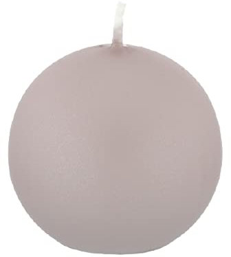 Kugelkerzen Taupe Rose mit Metalleffekt (Metallic Matt), Ø 6 cm, 12 Stück