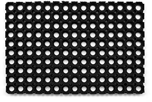 rugsx Fußabtreter Gummi - Gummimatte außen und innen - Matte mit robuster Ringgummistruktur - Größe auswählen 100x200 cm