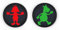 Äffle und Pferdle Kühlschrankmagnete 2er-Set Ampel, 58 x 58 mm