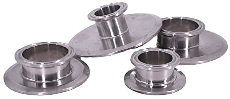 LUFAA Tri-Clamp-Reduzierstück 1,5; 2;2,5; 3;3,5; 4;Endkappe mit kurzem Flansch zur Reduzierung des Außendurchmessers von SUS 304 Edelstahl Wohnaccessoires 1pc (Color : 91mm-50.5mm)