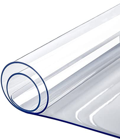 1.5 mm Transparente Tischdecke Tischfolie 35x35cm PVC Glasklar Folie Tischschutz Klar Plastik Tischdecke Wasserdicht Tischschutzfolie Abwaschbar Schutztischdecke Stoßfest Schutzfolie