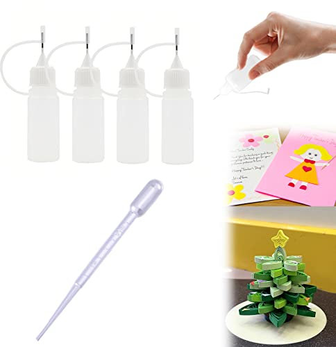 Pipette Flacon en Plastique, Bouteille d'aiguille Vide 5Ml, 5Pcs