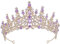 minkissy Violette Kristallkrone Brauthaarschmuck für Hochzeit Haarschmuck Tiara für Mädchen Kronen Brauthaarschmuck Diademe Mädchen Haarschmuck Hochzeit Kopfschmuck