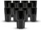 DOJA Barcelona | Polycarbonate Verre | 50cl | Pack 12 | Gobelet Noir | 154x87x1.8mm | en Polycarbonate Noir | Gobelet Plastique Reutilisable Incassable | pour Verre a Eau, Verre a Vin, Verre Cocktail