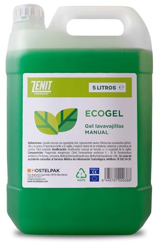 Detegrente lavavajillas manual | lavavajillas a mano | detergente liquido (5 l (Paquete 1), EcoGel)
