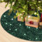 WUPIOS Grüner Baumrock Glänzende Pailletten Weihnachtsbaum Rock 21 Zoll Glitzer Bleistift Baum Röcke für Tischplatte Bäume Ornamente Bestickt Weihnachtsbaum Kragen Luxus Baum Basis Rock für Winter