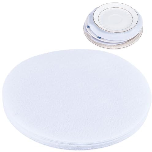 GORGECRAFT Felt Plate China Storage Containers Dividers Dish Protectors Thick Round Felt Plate Separators Pads Large Thick Premium Soft for Packing Stacking Porcelain Cookware White 20PCS