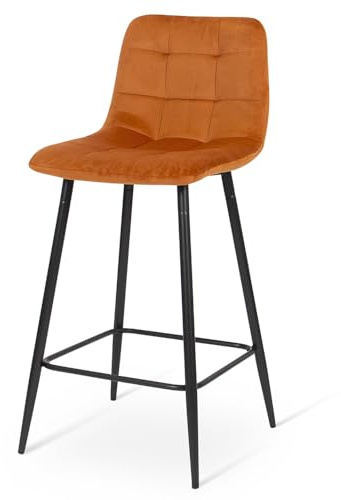 Milton & Oldbrook Barhocker, Velours, niedrig, Berlin, Rost