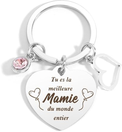 Xioabre Cadeau Fete Des Grand Meres Cadeau Mamie Porte Clef Mamie Cadeau Grand Mere Cadeau Anniversaire Mamie Cadeau Saint Valentin, Noel Pour Mamie