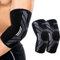 NativoDex Ellenbogenbandage – Kompressionsbandage für Ellenbogen, Bandage für Tennisarm, Golferarm, Sehnenentzündung, Arthrose, Sport - Armbandage Herren und Damen (Weiß (Paar), L)