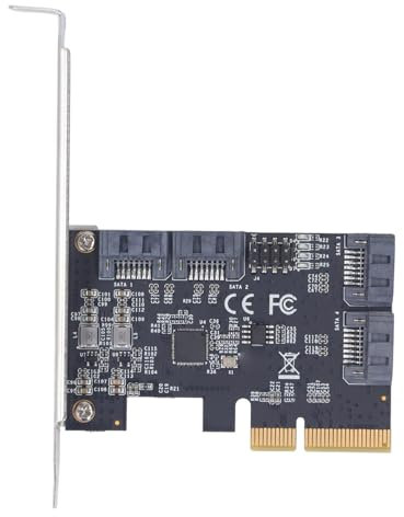 SATA3 Erweiterungskarte, PCIE X4 auf 4 Port 3.0 Controller Adapterkarte, Hochgeschwindigkeitsübertragung, für die Meisten Computer