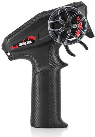 INJORA INT-T6M Télécommande Numérique Micro Emetteur 2,4 GHz avec Récepteur 6CH pour TRX4M SCX24 Voiture RC 1/24 1/18(T6M)