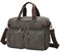 Canvas Laptop Briefcase Convertible Backpack Messenger Shoulder bag Handbag Multi-functional Travel Rucksack Fits 17.3 Inch Laptop for Men Women