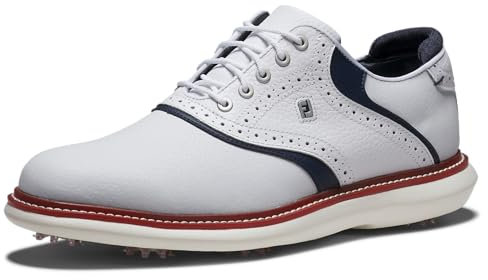 FootJoy mens Traditions, White/Navy/Red, 9 UK