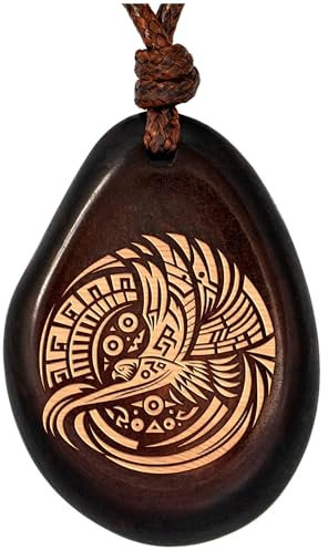 Amarumi Falke Anhänger aus Taguanuss – Symbol für Weitsicht & Kraft | Handgefertigter Indianischer Schmuck