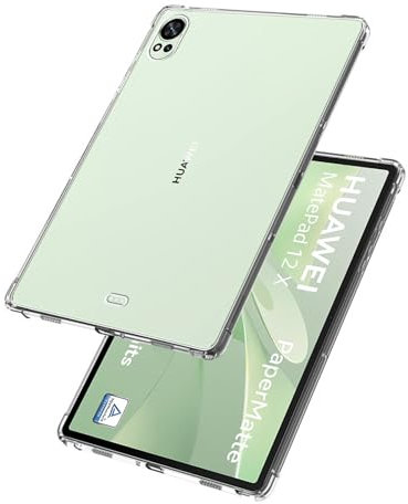 MEMELOKA Funda para Huawei MatePad 12 X 12 Pulgadas, Transparent Suave TPU Anti-Scratch con Reforzada Silicona Bumper, Anti-Choques Carcasa Protectora Huawei MatePad 12 X