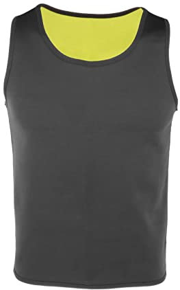 Gilet sportivo da uomo per sauna, body shaper fat burner waist trainer, taglia S, nero, Nero 5XL, 5X-Large