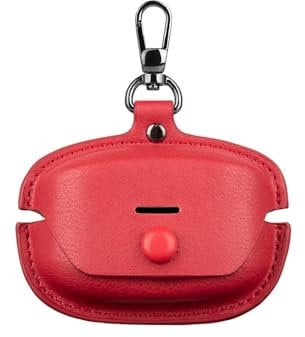 Case for Sony WF-1000XM5, Wireless Earbuds Leather Protective Case, Anti-Scratch Soft Cover sleeve Earphone Accessories (red)