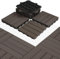 Eulenke WPC Terrassenfliesen 11 Stück, 30x30 cm Terrassendielen für Balkon Boden, Klickfliesen, Balkonfliesen in Holzoptik, Bodenbelag Wetterfest für Terrasse, für 1 m², Kaffeebraun