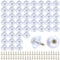 Ymapinc 50pcs Rubber Cutting Board Feet Non Slip, Small PVC Feet with Screws Round Cutting Board Legs Pad for Furniture Kitchen Appliances