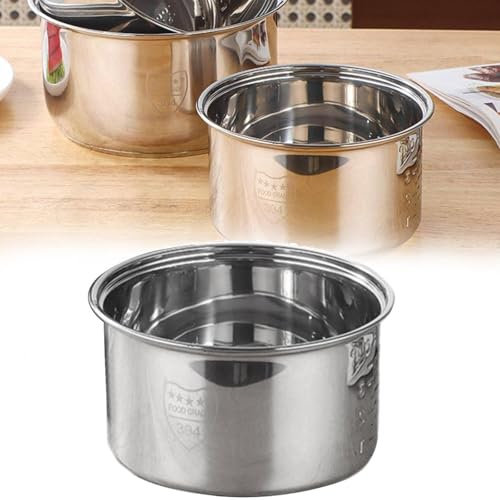 Compatible with Zojirushi NS-TSC10 Rice Cooker Inner Pot Stainless Steel Rice Cooker Inner Bowl, 3 Litres, 8.19*4.29