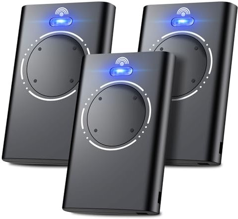 Effdrdfs Lot de 3 Telecommande Portail, Telecommande Porte de Garage, Telecommande 868MHz, Compatible avec XT2 868 SLH LR, XT4 868 SLH LR, 4 Canaux Noir