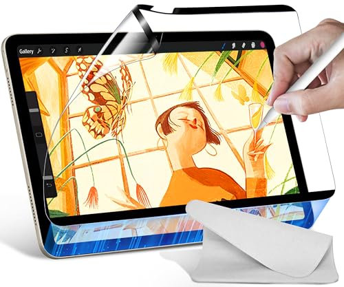 manlian Pellicola protettiva in carta magnetica per iPad Air 11 pollici (M2), iPad Air 6 2024, come su carta scrittura/disegno, rimovibile e riutilizzabile, protezione dello schermo in carta.