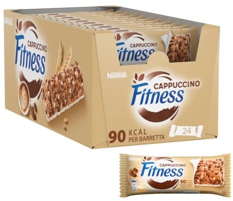 FITNESS Cappuccino Barrette Cereali Integrali gusto Cappuccino, 24 Barrette da 23,5g (564g)