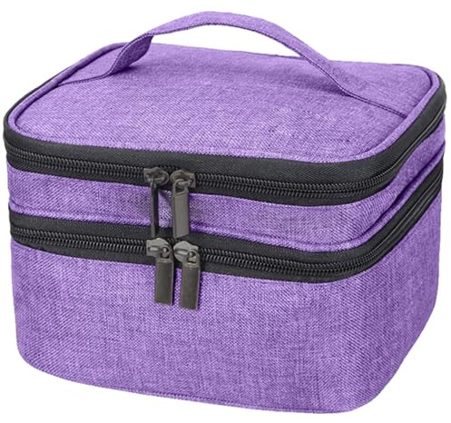 Nail Polish Organiser, Double-Layer Nail Varnish Storage Case, Travel Varnish Storage Bags, Polish Vanity Case, Holder