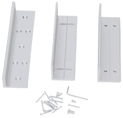 Cerradura magnética eléctrica, Soporte Z L, Fuerza de retención de 180KG, Juego de Soporte de Cerradura electromagnética de aleación de Aluminio de 168mm para Puerta Interior