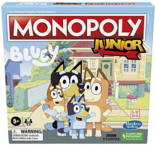 Monopoly Junior: Bluey Edition Board Game for Children Aged 5+