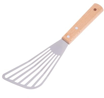 Spatule à poisson fine en acier inoxydable – Pelle à œufs flexible fendue, spatule en métal pour poisson, œufs, omelettes, crêpes, tous les ustensiles de cuisine, passe au lave-vaisselle