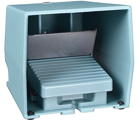 Schneider Electric XPEM711 Switch Pedal Single with Cover, Metallic, 2 NC + NA 2, Blue