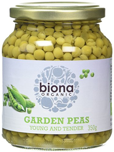 Biona Organic Jarred Garden Peas 350g (Pack of 6)