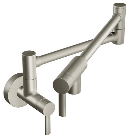 Moen S665SRS Pot Filler Two-Handle Kitchen Faucet, Spot Resist Stainless