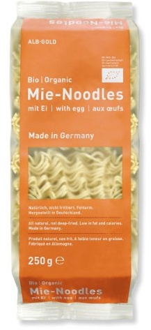 Alb-Gold AG Mie Noodles Bio/Organic mit Ei, 4er Pack (4 x 250 g)