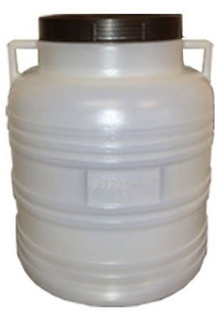 Weithalsfass 10 Liter Weiss mit Schraubdeckel. Neu und Lebensmittelecht