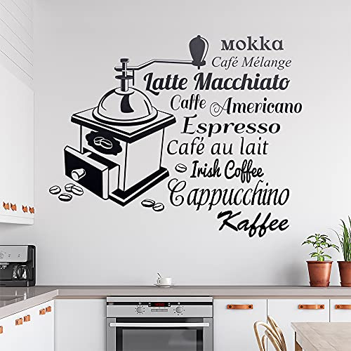 Wandtattoo Kaffee Nr. 3 Wandtattoo in 6 Größen - Wandaufkleber Wall Sticker - Dekoration, Küche, Wohnzimmer, Schlafzimmer, Badezimmer