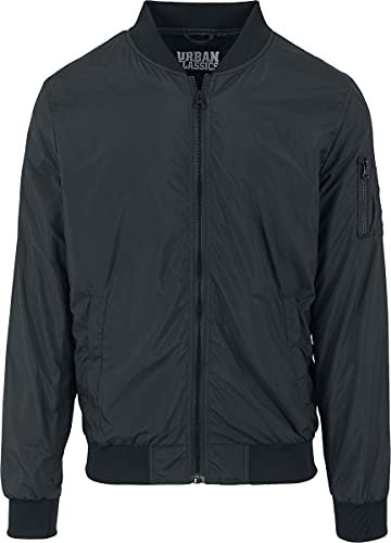 Urban Classics Light Bomber Jacket Veste, Noir (Black), S Homme
