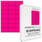525 Selbstklebende Etiketten Neonpink von 70 x 42 mm - 21 Etiketten/Blatt - 25 Blatt A4 / Papier matt - Farbe - Für Inkjet/Laser/Kopier Drucker - Etiketten farbig